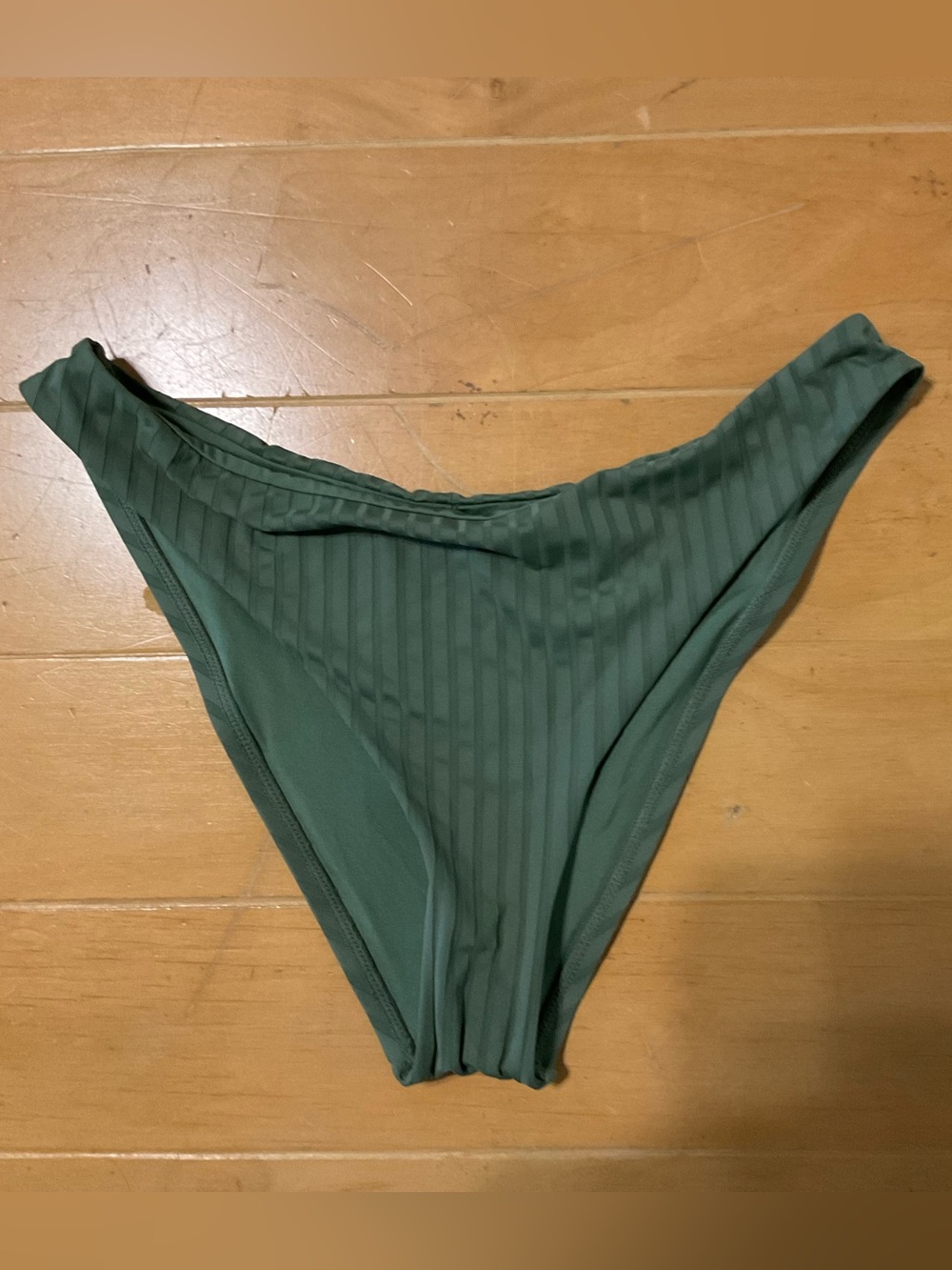 Vitamin A Olive Green Ribbed Bikini Bottom